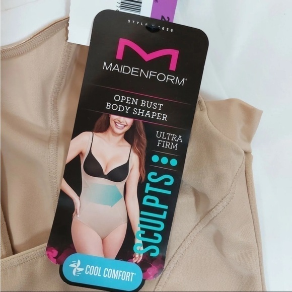 Maidenform Women's Ultimate Slimmer Shaping Bodysuit, Beige Size 2XL - Picture 4 of 9